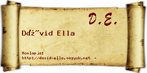 Dávid Ella névjegykártya